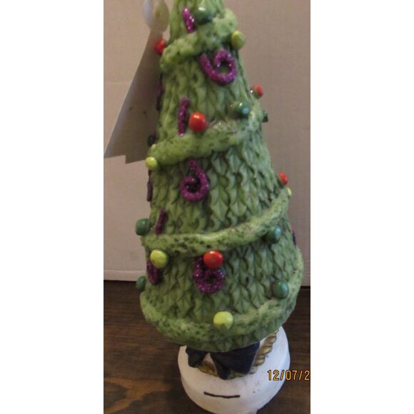 Christmas tree candle Candy Land scented with peppermint swirl glitter sparkle - Picture 4 of 5
